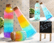 Bottle Starry sky bottle diy rainbow bottle Drift bottle Mini wish bottle Glass wishing bottle Creative ocean nebula bottle