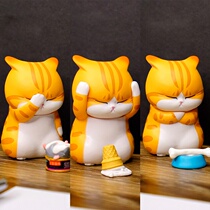 Blind box empty dream uncle Bell creation not two kittens ornaments distress cat orange cat cat Net red doll