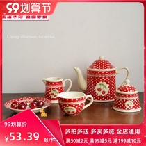 Export UK polo point Cherry ceramic milk jug tea cup tea cup set girl heart tableware set