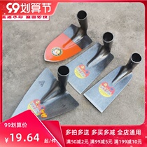 Manganese steel triangle hoe to climb the ground to cultivate the soil pick and open the ditching all-steel narrow hoe removal agricultural tools