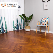 Creation of multi - layer solid wood composite flooring with human character slanted oak geothermal environmental protection luxury V08L05