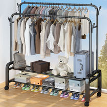 (Shuaikang)Simple clothes rack Floor-standing bedroom hanger Household clothes rack Coat rack Clothes rack