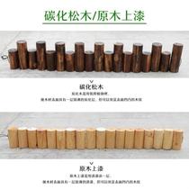 Wooden wooden fence fence fence enclosure outdoor multi-specification gardening decoration carbonized color wood railing wedding small fence