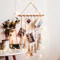 ins Nordic cotton rope tassel tapestry home sofa photo hanging wall background wall bedroom creative wall decoration