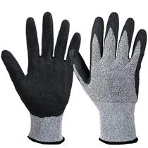 Spot 5-level anti-cut wear-proof and dust-proof gloves environment-friendly Ting-clear dipped rubber gloves carrying felling anti-needling gloves