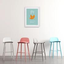 Wrought iron modern bar ins net red bar chair pink bar stool simple leisure home nerd high stool Nordic chair