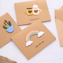 520 greeting card custom creative invitation small card Thanksgiving birthday three-dimensional wish card couple greeting card