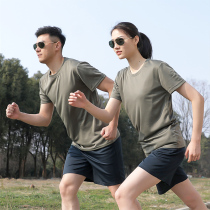 Summer Physical fitness suit Male students Short sleeves Army Training Instructor Training for speed dry t-shirt female outdoor sports suit