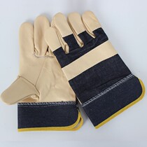 Short head layer cowhide welding gloves Welder welding gloves high temperature insulation durable Labor Protection Gloves