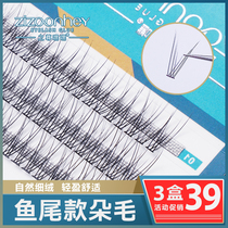 3 boxes 39 small red books New fishtail eyelash Dairy coattails Super soft single tufts Inoculated Fake Mascara natural C teething