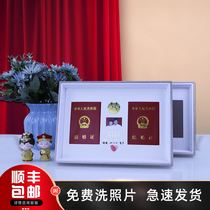 Marriage certificate photo frame diy registration photo placement platform put marriage certificate collection couple wedding commemorative gifts for couples