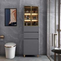 Nordic modern solid wood side cabinet stand cabinet floor type intelligent induction lockers high-end customised small family toilet