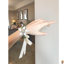 Mori hipster cute little flower Bride wedding bridesmaid sister group wrist flower activity ceremony bracelet flower