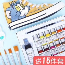 Marley brand textile fiber acrylic pigment diy shoes hand-painted dyes special waterproof T-shirt does not fade clothes canvas sneakers graffiti painting set material changed to painted small box