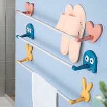 Bathroom trailer rack wall hanging non-perforated toilet wall toilet storage artifact door folding shoe rack rack