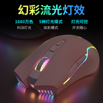 (onikuma flagship store)Wireless mouse girl pink cute wired non-mute non-Bluetooth e-sports macro game ergonomic office charging LOL eating chicken gifts for men and women