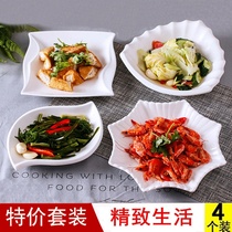 (Variety of dishes available) Creative ceramic plate pure white western dish household Bowl hotel tableware