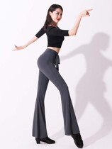 2021 dance pants practice clothes slim body micro trumpet body trousers girls Latin dance yoga black middle and high waist