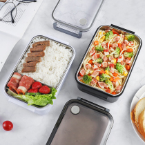  Koka Japanese-style 304 stainless steel student separated lunch box Office worker insulation double buckle lunch box lunch box lunch box