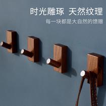 Nordic Solid Wood Hook Creative Genguan Wall Wall-mounted Fitting Clothe Hood Hook Free From Punching Door Rear Hanger