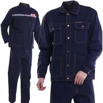   Overalls mens suit electric welding anti-scalding site auto repair plus fertilizer increase coal mine welder denim labor insurance tops and pants