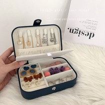 Double-layer jewelry storage box Earrings necklace earrings stud earrings hand jewelry high-end exquisite large-capacity portable jewelry box