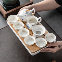 Tea set set home simple small set of high-end office guests light luxury Chinese ceramic Kung Fu Tea Tea Cup