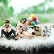 One Piece car ornaments Lufei car accessories beautiful girl car decoration bully dog car center console hand