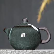 Green Porcelain Teapot Domestic Tea Maker Pot single pot Gothic kilo Ice Cracks ceramic Pure artisanal Kung fu tea with filter Weschmaker
