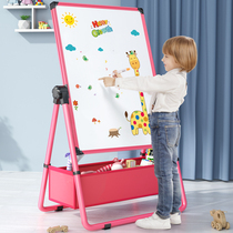 A Childrens drawing board Magnetic bracket type small blackboard Household baby writing whiteboard graffiti erasable dust-free painting