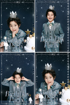 Boys suit dress handsome photo studio photo photography costume host catwalk studio birthday theme suit