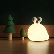 Slug silicone patting night light baby feeding eye protection timing off children bedroom bedside sleep lamp