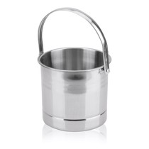 Stainless steel portable single-layer ice bucket bartending tools Room practical portable bar supplies Ice grain bucket Bar ice bucket