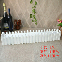 Wooden fence white small fence home accessories shooting props handmade flower arrangement fresh Nordic style floor decoration