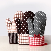 Insulation gloves thickened high temperature resistant microwave oven silicone kitchen household baking oven steamer heat protection special anti-scalding