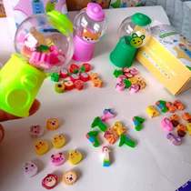 Egg twist machine eraser cute colorful fruit mini learning fun toys do not leave Mark cartoon animal kindergarten