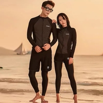 Split diving suit female couple swimsuit suit long-sleeved trousers sunscreen jellyfish clothing surfing snorkeling suit sports swimwear