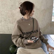 yaoxiaojie Miss Yao plus velvet casual clothes women autumn and winter loose lazy wind long sleeve coat top