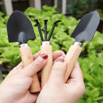 Pure hand forged and planted with seed and vegetable small turnovers household small hoe head digging earth transplanting pine soil tools to dig wild vegetable flowers