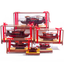 Jiaxing Nanhu Red Boat Model Chinese Ornaments Solid Wood Crafts Boat Decoration Crafts Handmade Ship Model Gifts L