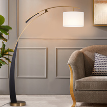 New Chinese style fishing lamp floor lamp light luxury living room bedroom study simple sofa side standing lamp