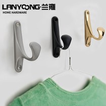 Household clothes hook simple single hook Antique hanging clothes hook wall hook wardrobe indoor bedroom clothes hook free punching