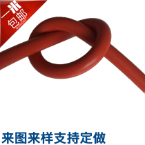 High temperature resistant red silicone compact cylindrical sealing strip solid foam round stick rubber strip dense 0 caulking strip