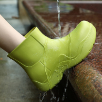 Net red the same rain shoes womens summer tube fashion style outside wearing booties thick-soled waterproof boots Rubber shoes rain boots womens summer