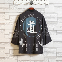 Hanfu men Chinese style mens costume coat summer retro style mens road robe cloak trend thin Tang suit