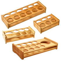 Bamboo bullet cup holder liquor cup holder wine cup holder wine glass cup holder dispenser storage rack bamboo rack set one Cup shelf
