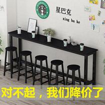 Simple modern semi-round double partition living room Bar table household with slender tables high feet against wall coffee table