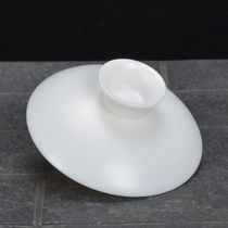 Dehua white porcelain cover bowl Tea cup Single lid Vegetarian three-year-old cover bowl cover Tea bowl Large lid Tea set zero matching