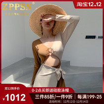 Italy ZPPSN long sleeve swimsuit womens new conjoined conservative thin sexy leisure resort hot spring swimsuit