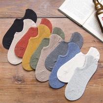 Socks mens boat socks shallow low top pure cotton invisible socks Cotton deodorant sweat absorption breathable mens socks summer thin section